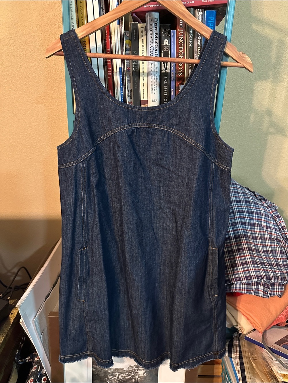 NATURAL LIFE Dark Blue Denim Mini Shift Dress